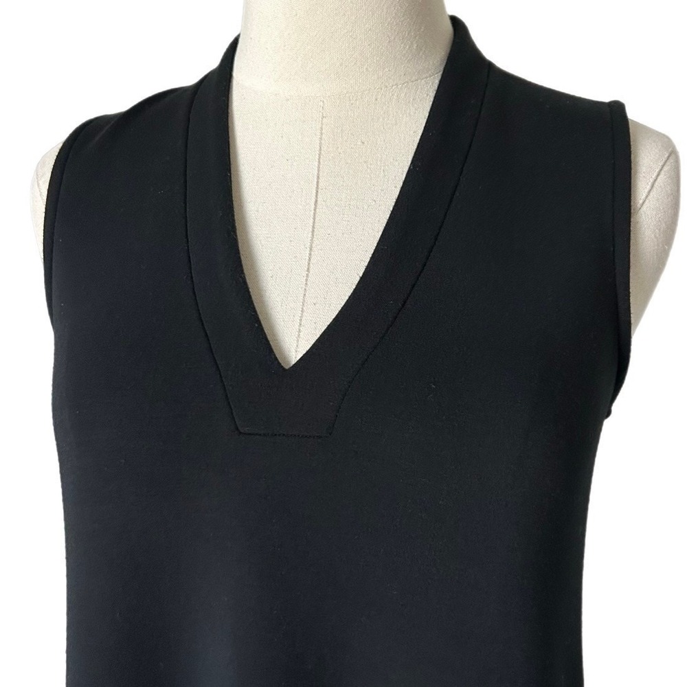SPANX AirEssentials V-Neck Sleeveless Mini Dress Black Pockets Casual Size XS - Picture 3 of 6
